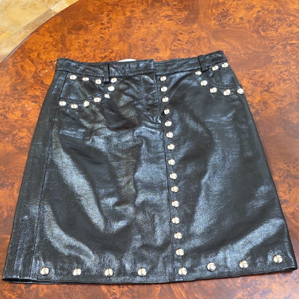 Nour Hammour Glamorous Black Studded Mini Skirt